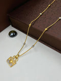 1 GRAM GOLD LADIES , WOMEN CHAIN WITH HEART PENDANT DESIGN A-45