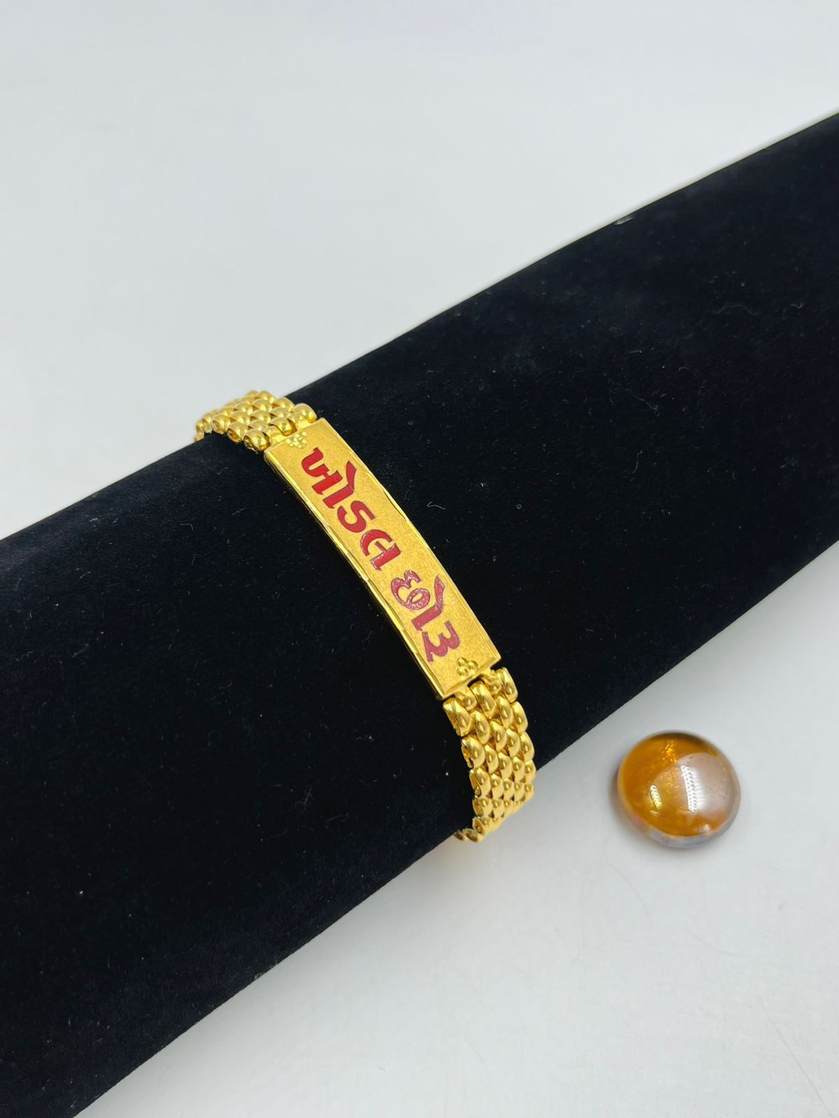 1 GRAM GOLD PLATING KHODAL CHORU LETTER PASI BRACELET FOR MEN DESIGN A-468