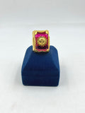 1 GRAM GOLD DIAMOND WITH SURYA RING FOR MEN DESIGN A-629