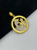 1 GRAM GOLD PLATED MAA WITH CHARAN SYMBOL FOR MEN DESIGN A-323