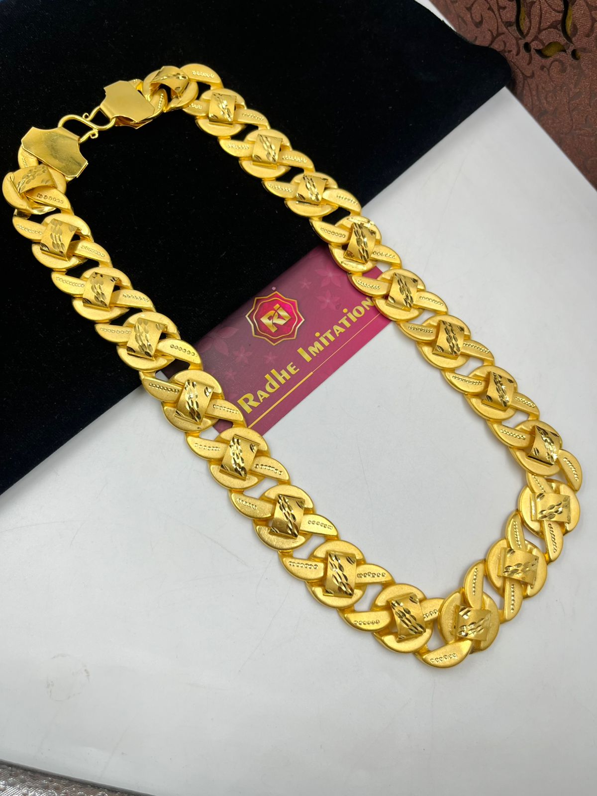 1 GRAM GOLD POKAL CHAIN FOR MEN DESIGN A-717