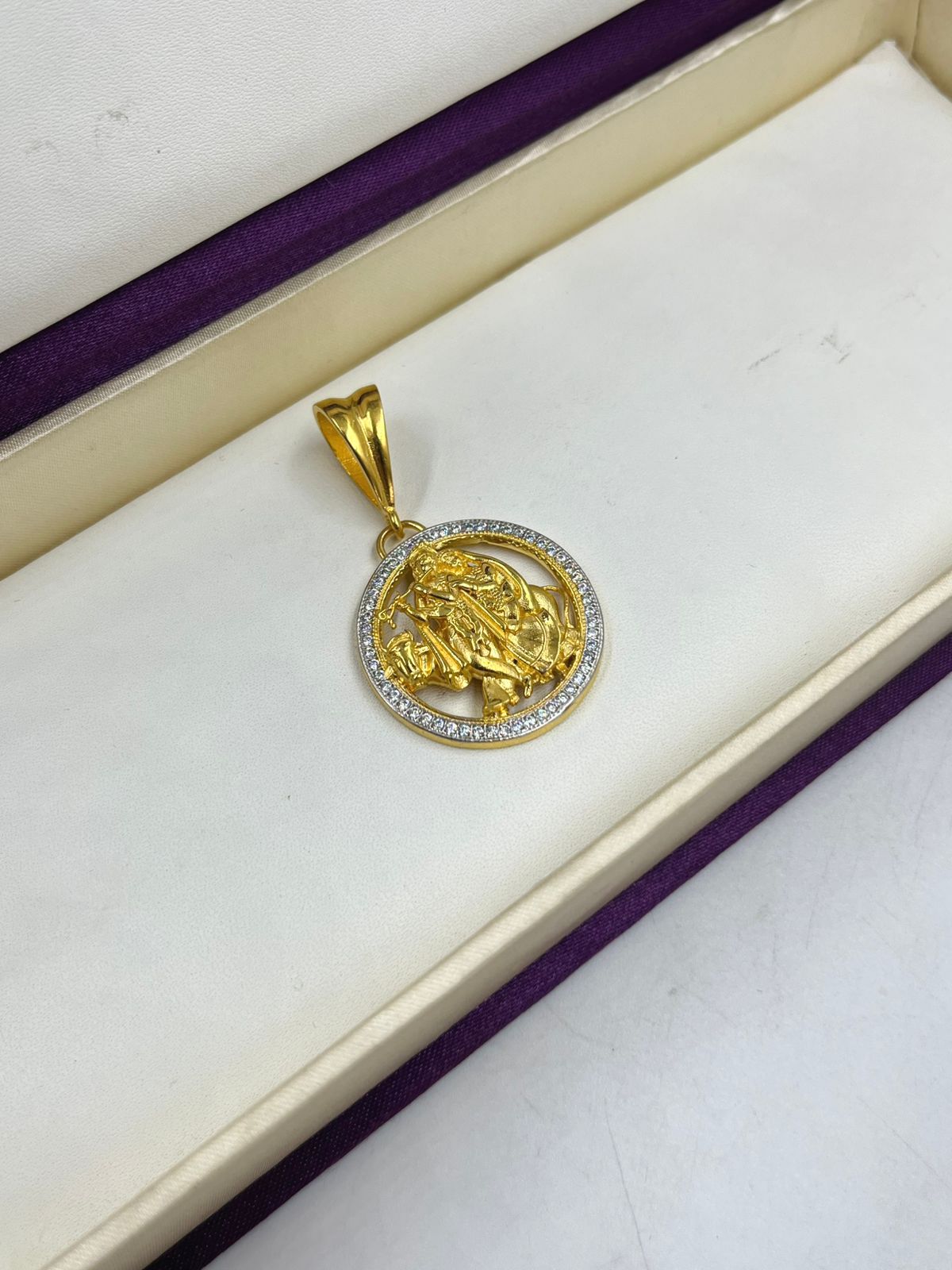 1 GRAM GOLD RADHE KRISHNA DIAMOND FOR MEN DESIGN A-546