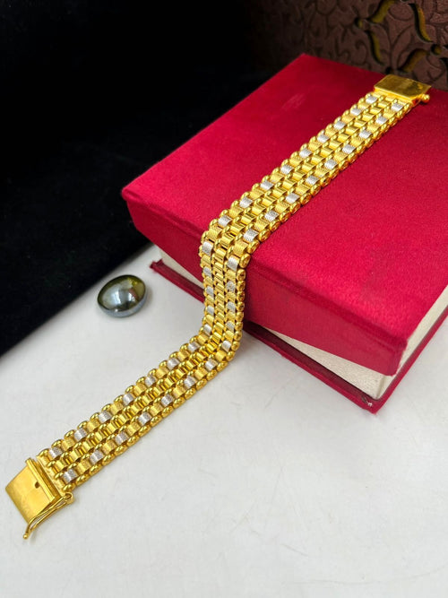 1 GRAM GOLD PASI BRACELET FOR MEN DESIGN A-477