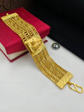 1 GRAM GOLD PLATED MAHADEV AATHDA BRACELET FOR MEN DESIGN A-482