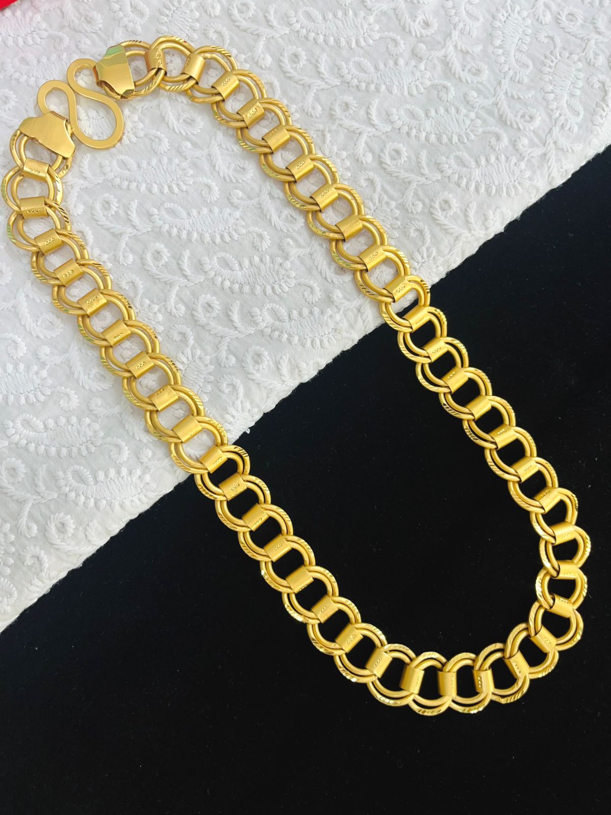 1 GRAM GOLD ROUND GOL KADI CHAIN FOR MEN DESIGN A-460
