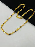 1 GRAM GOLD SQUARE SHAPE RUDRAKSHA MALA FOR MEN DESIGN A-100