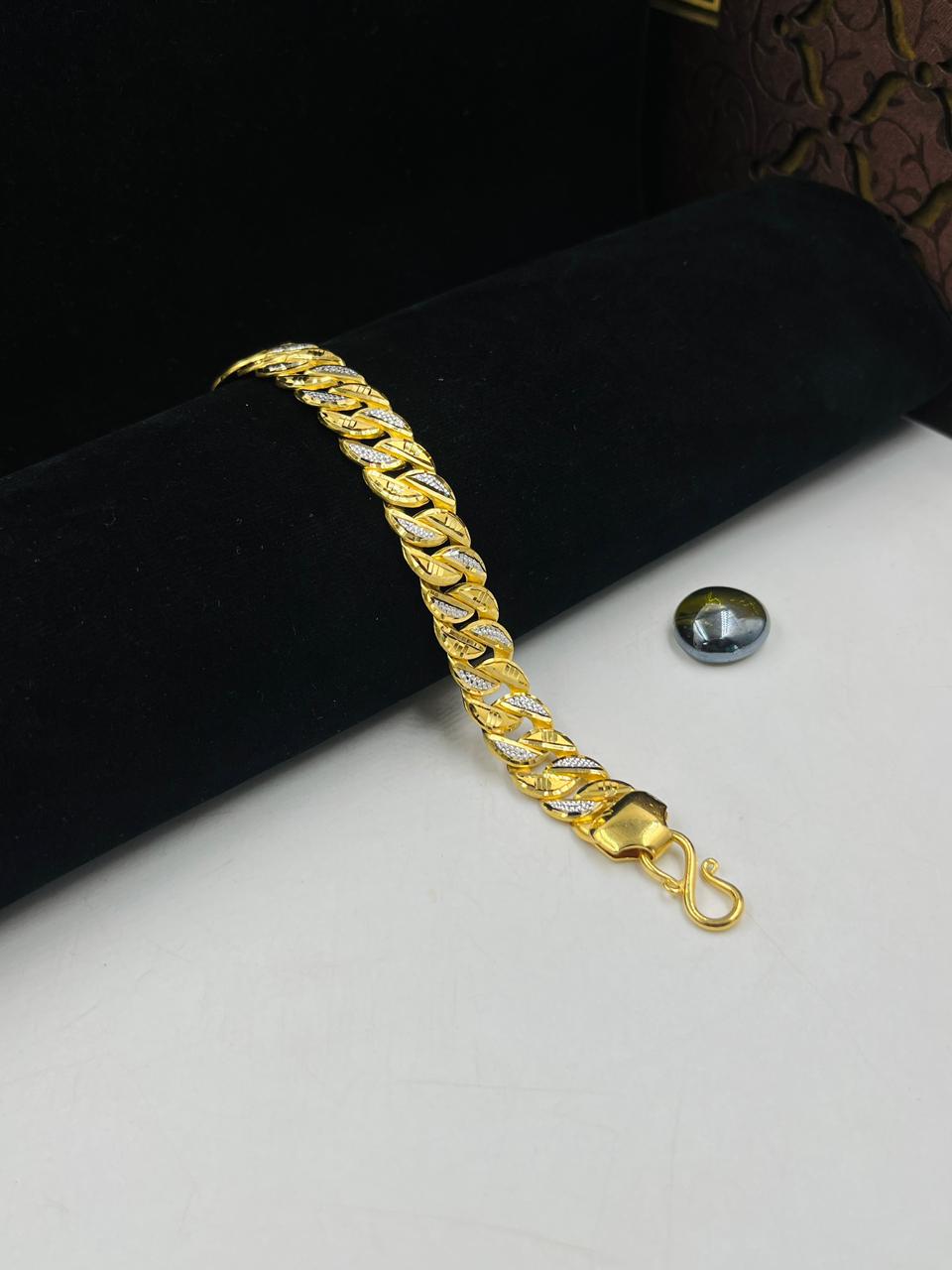 1 GRAM GOLD POKAL BRACELET FOR MEN DESIGN A-354