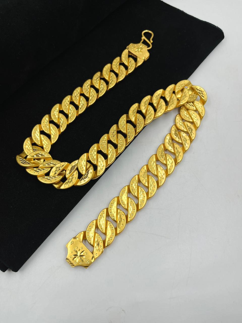 1 GRAM GOLD PLATED POKAL CHAIN FOR MEN DESIGN A-737