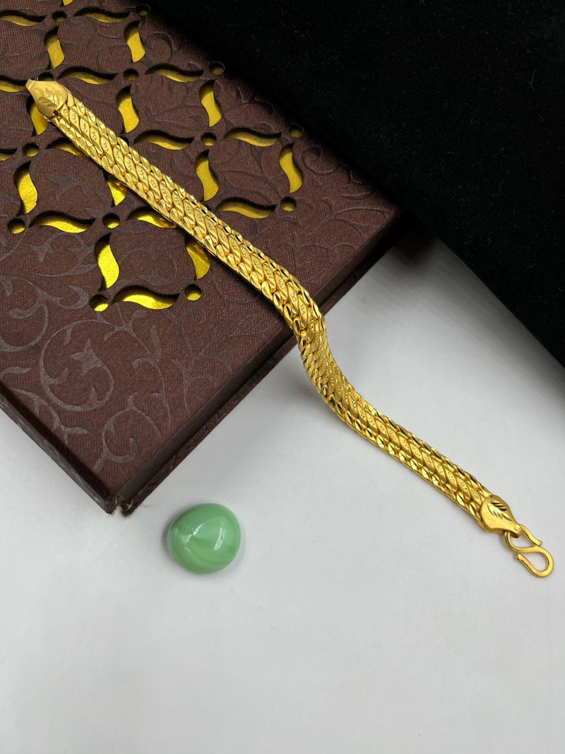 1 GRAM GOLD AATHDA BRACELET FOR MEN DESIGN A-278