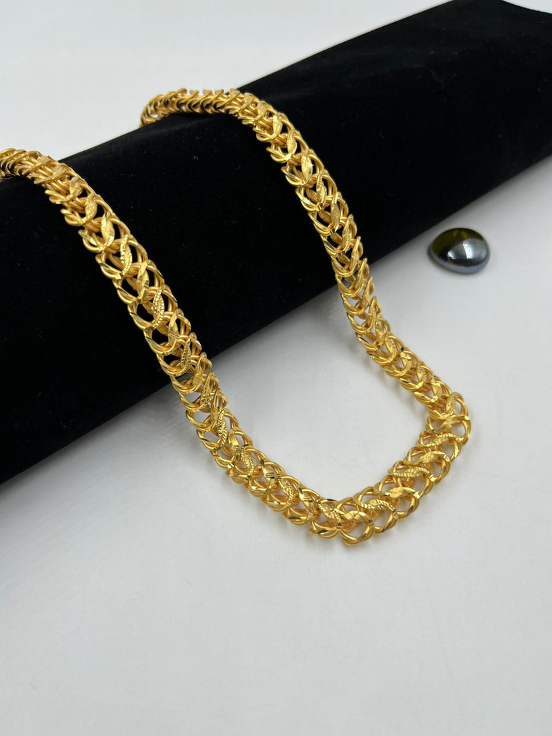 1 GRAM GOLD AATHDA CHAIN FOR MEN DESIGN A-676