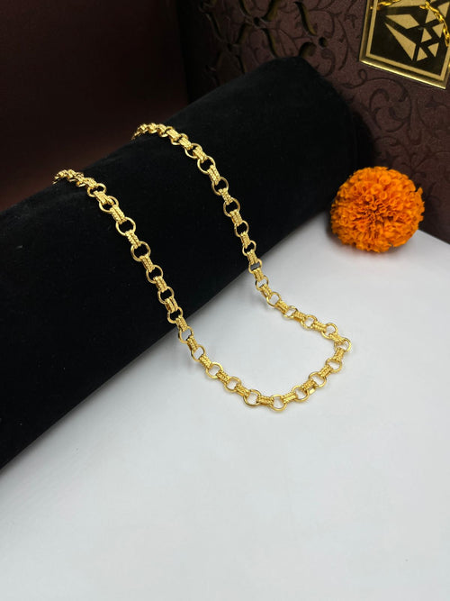 पुरुषों के लिए 1 ग्राम सोने की चेन डिजाइन A-485