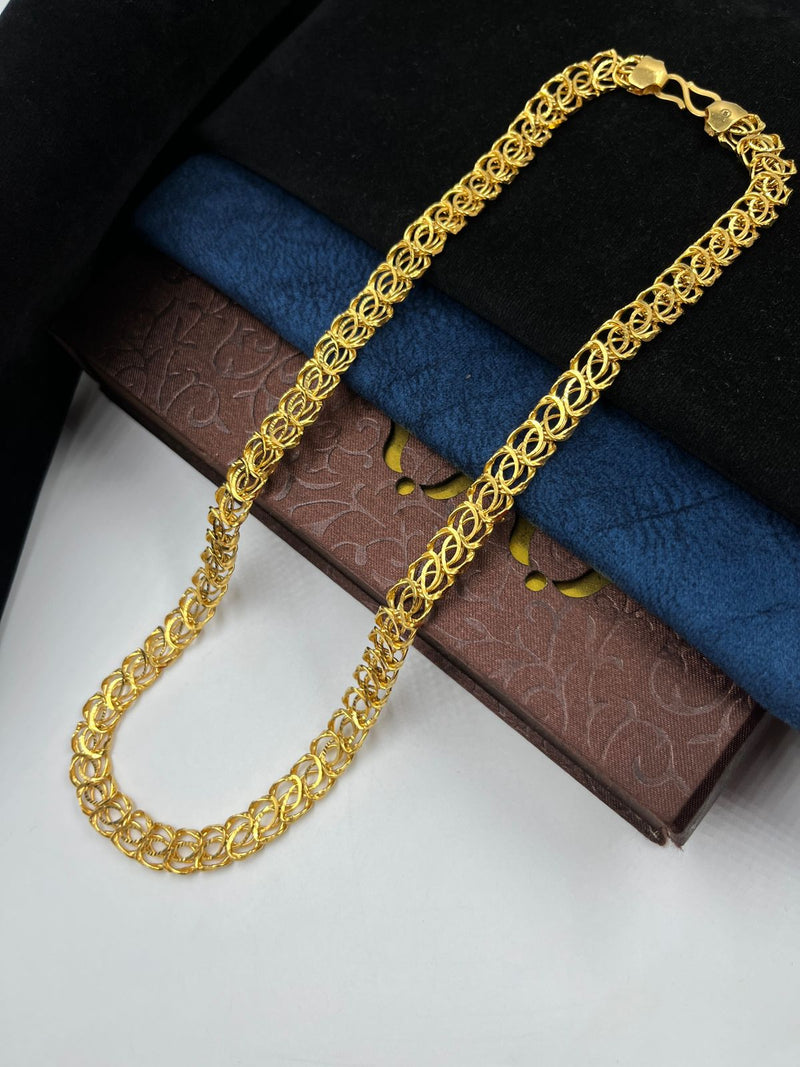 1 GRAM GOLD AATHDA CHAIN FOR MEN DESIGN A-471