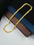 1 GRAM GOLD NAWABI BISCUITS WITH POKAL CHAIN FOR MEN DESIGN A-478