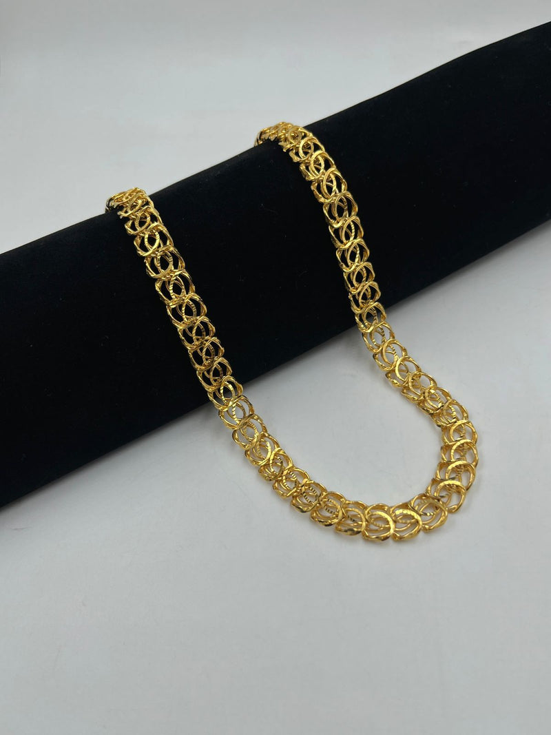 1 GRAM GOLD AATHDA CHAIN FOR MEN DESIGN A-471