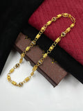 1 GRAM GOLD DIAMOND WITH KOYLI CHAIN FOR MEN DESIGN A-466