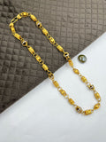 1 GRAM GOLD DIAMOND WITH KOYLI CHAIN FOR MEN DESIGN A-466