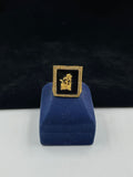 1 GRAM GOLD FORMING OM WITH DAMRU RING FOR MEN DESIGN A-835
