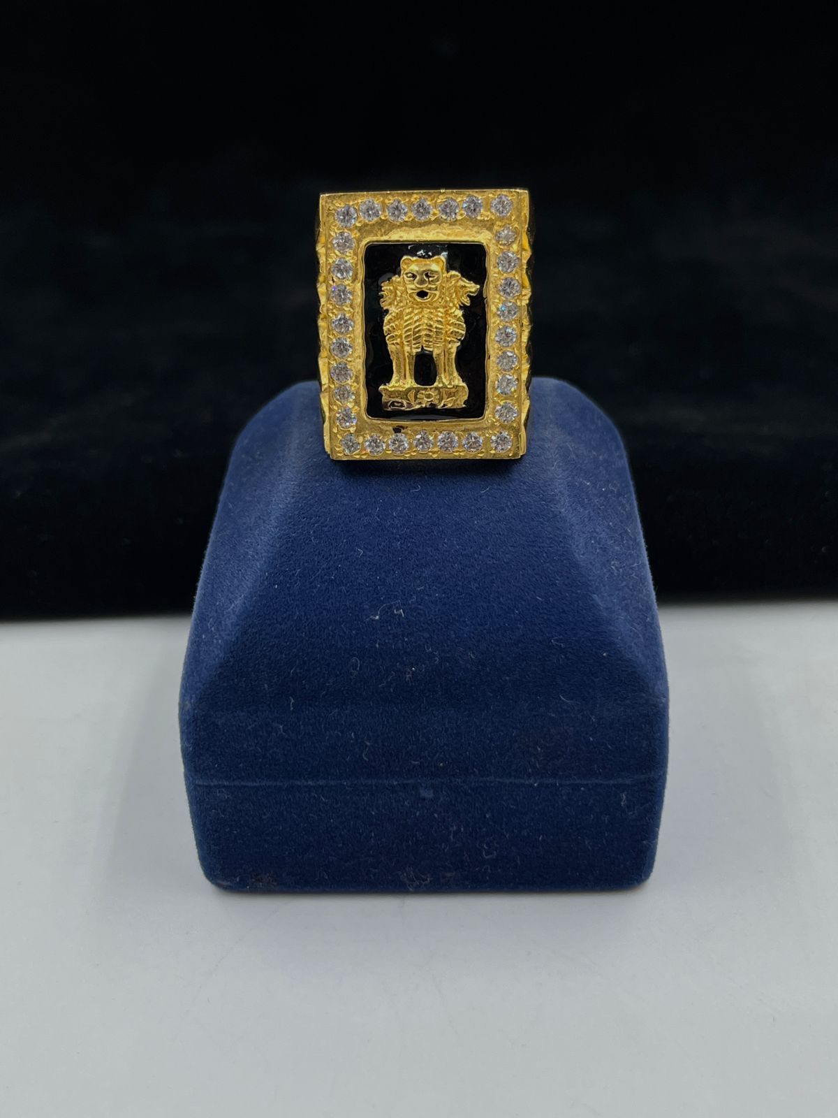 પુરુષો માટે ૧ ગ્રામ ગોલ્ડ મુદ્રા રિંગ ડિઝાઇન A-694