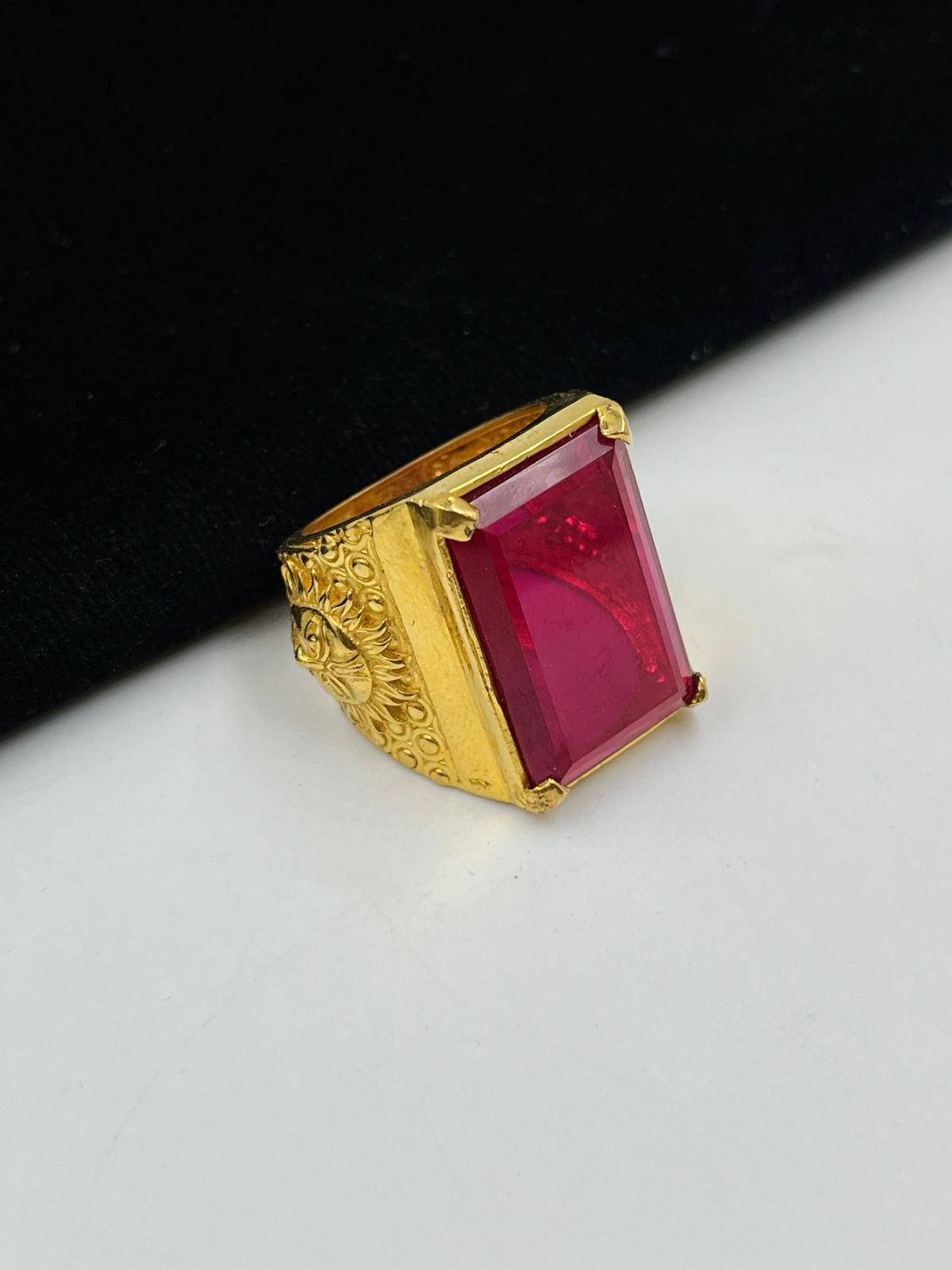1 GRAM GOLD FORMING DIAMOND RING FOR MEN DESIGN A-404