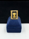 1 GRAM GOLD PLATING MUDRA RING FOR MEN DESIGN A-373