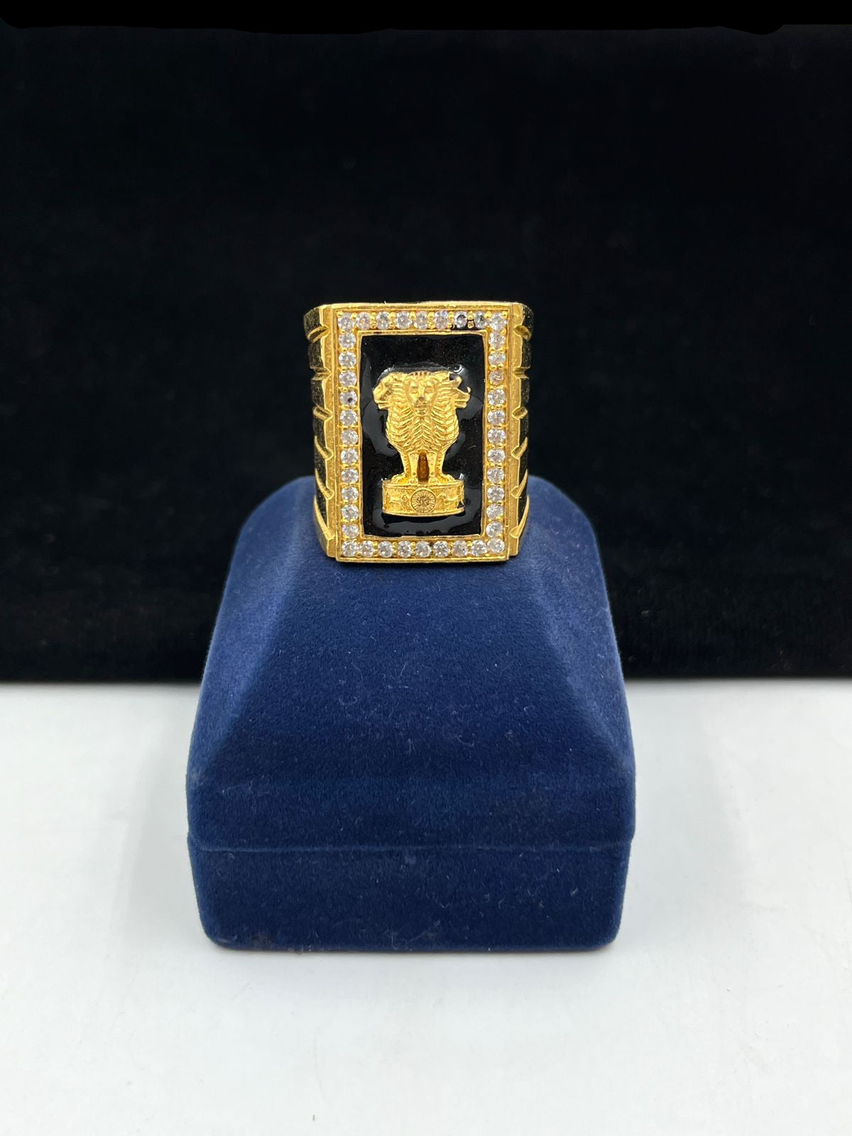 1 GRAM GOLD PLATING MUDRA RING FOR MEN DESIGN A-373