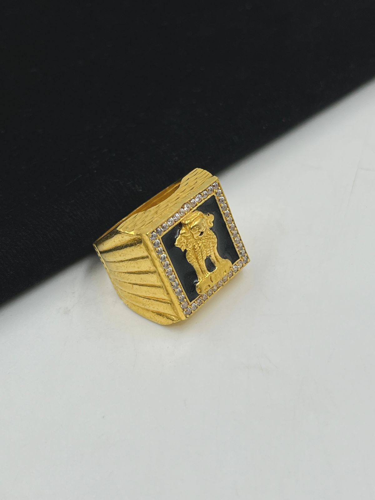 1 GRAM GOLD PLATING MUDRA RING FOR MEN DESIGN A-290