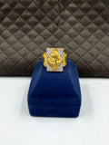 1 GRAM GOLD FORMING OM (AUM) RAJWADI RING FOR MEN DESIGN A-1004