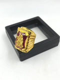 1 GRAM GOLD FORMING RADHE KRISHNA DIAMOND RING FOR MEN DESIGN A-546