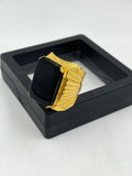 1 GRAM GOLD BLACK RING FOR MEN DESIGN A-1058