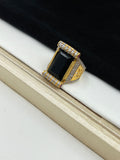 1 GRAM GOLD FORMING WHITE DIAMOND RING FOR MEN DESIGN A-555