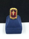 1 GRAM GOLD PLATING FLUTE KRISHNA DIAMOND RING FOR MEN DESIGN A-305
