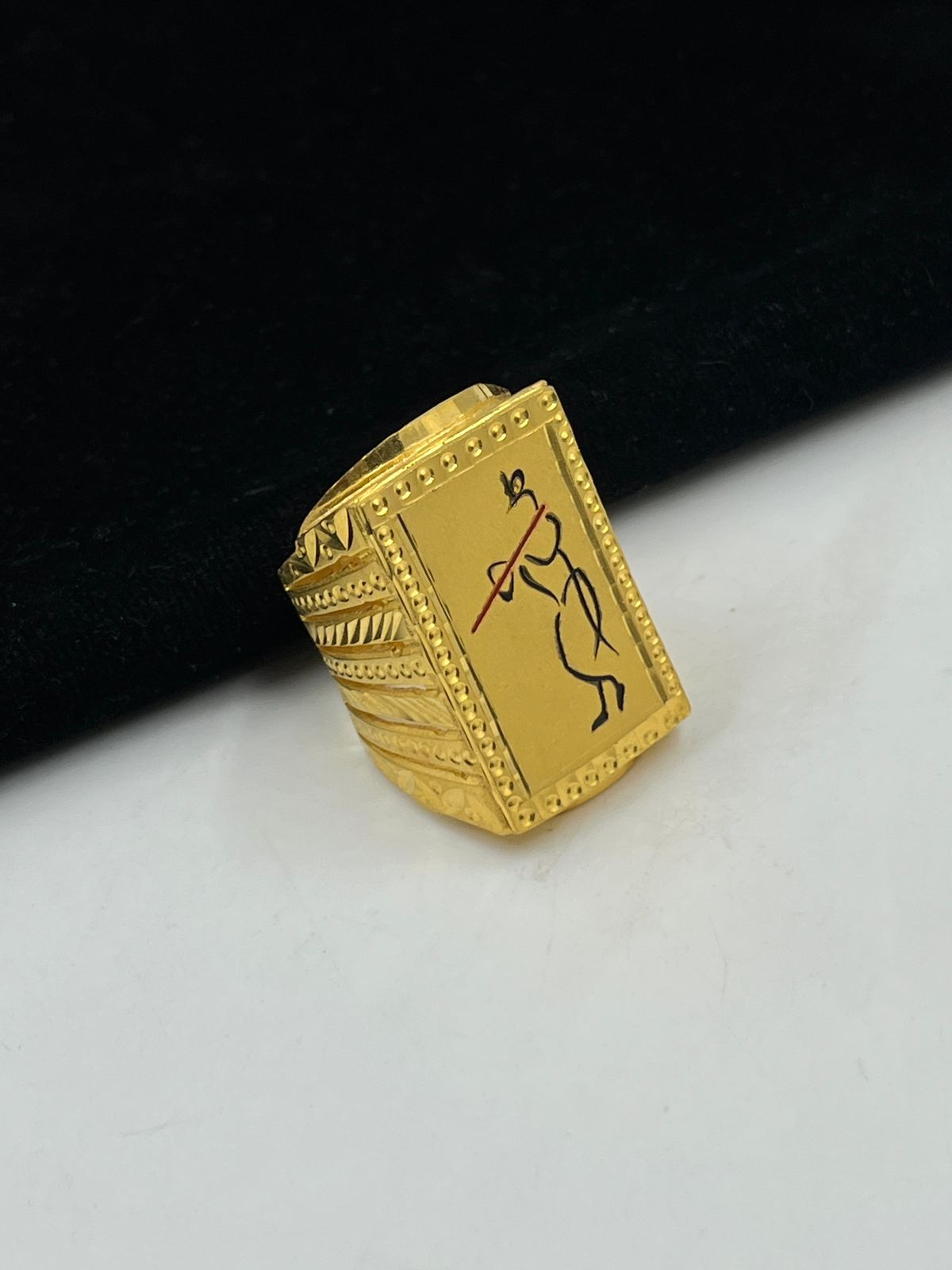 1 GRAM GOLD PLATING FLUTE KRISHNA RING FOR MEN DESIGN A-269