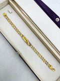 1 GRAM GOLD PLATED JAGUAR DIAMOND BRACELET FOR MEN DESIGN A-486