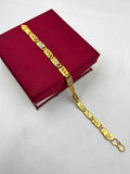 1 GRAM GOLD NAWABI BISCUITS BRACELET FOR MEN DESIGN A-207