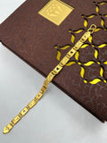 1 GRAM GOLD NAWABI BISCUITS BRACELET FOR MEN DESIGN A-212