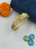 1 GRAM GOLD FORMING GANPATI DIAMOND KADA FOR MEN DESIGN A-50