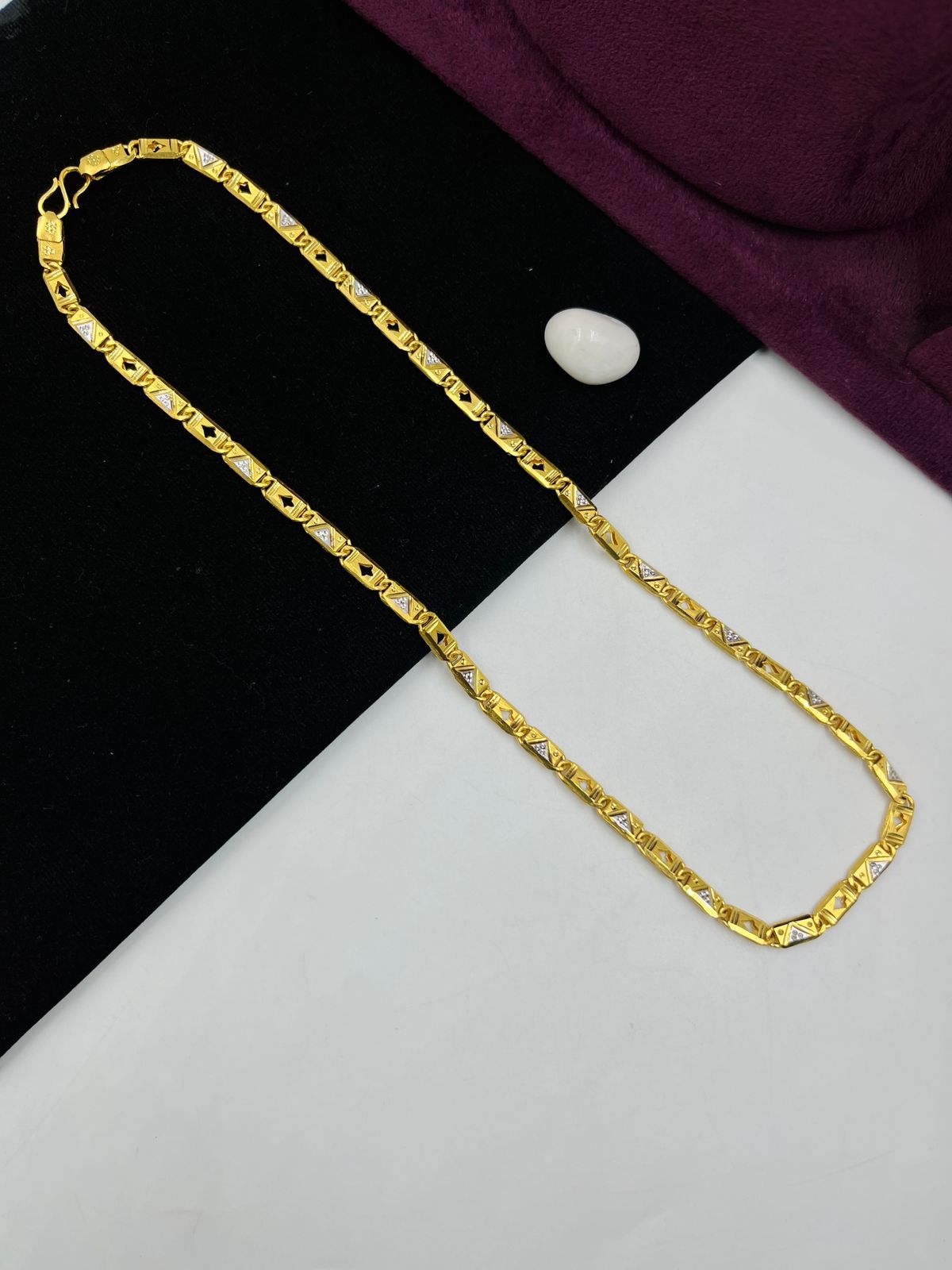 1 GRAM GOLD NAWABI CHAIN FOR MEN DESIGN A-641