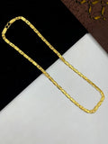 1 GRAM GOLD PLATING AEROPLANE NAWABI BISCUITS CHAIN FOR MEN DESIGN A-236