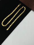 1 GRAM GOLD PLATING AEROPLANE NAWABI BISCUITS CHAIN FOR MEN DESIGN A-236