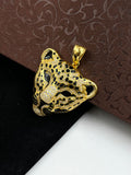 1 GRAM GOLD LEOPARD DIAMOND PENDANT FOR MEN DESIGN A-484