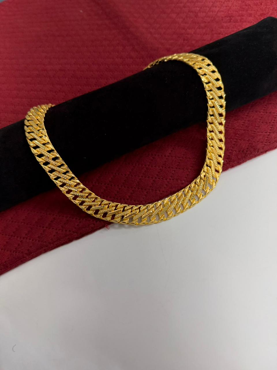 1 GRAM GOLD 2 LINE SINGAPURI CHAIN FOR MEN DESIGN-A8
