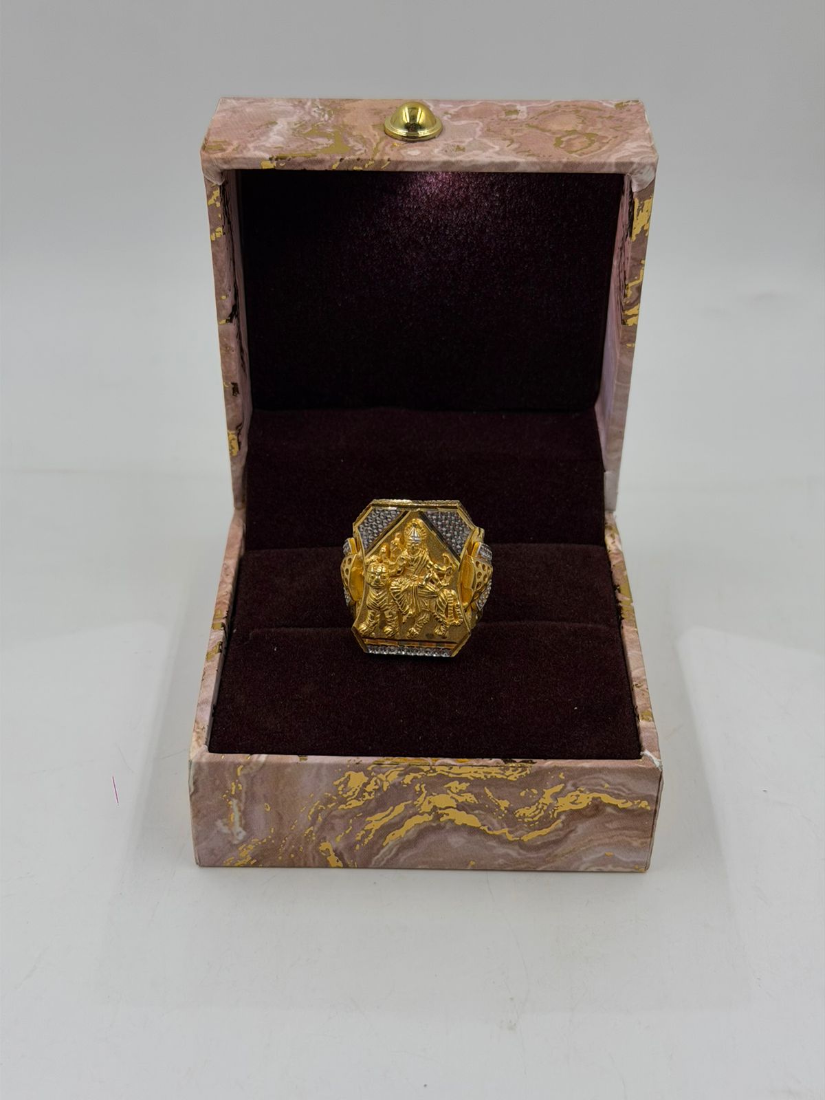 1 GRAM GOLD PLATING AMBEMAA RING FOR MEN DESIGN A-283