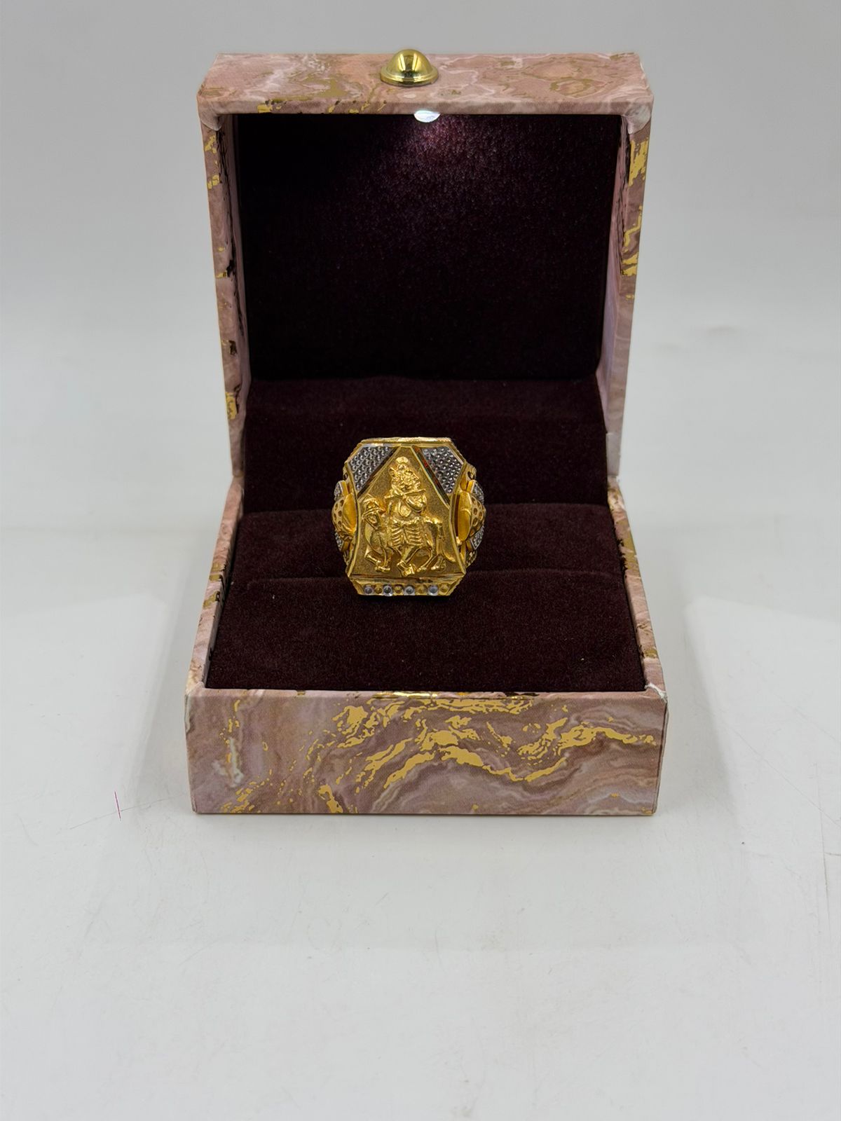 1 GRAM GOLD PLATING KRISHNA RING FOR MEN DESIGN A-286