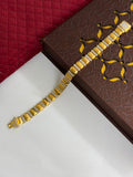 1 GRAM GOLD PREMIUM DIAMOND NEW BRACELET FOR MEN DESIGN A-504