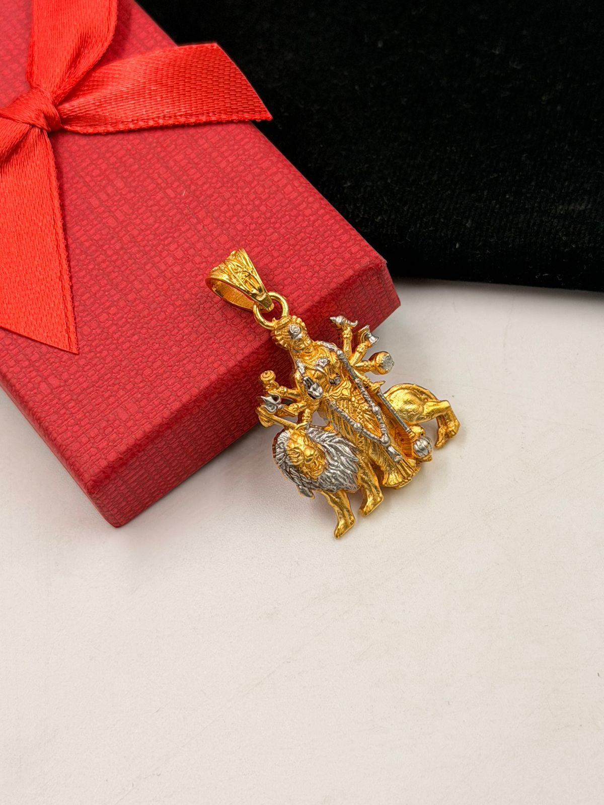 1 GRAM GOLD PREMIUM QUALITY AMBE MATA PENDANT FOR MEN DESIGN A-569