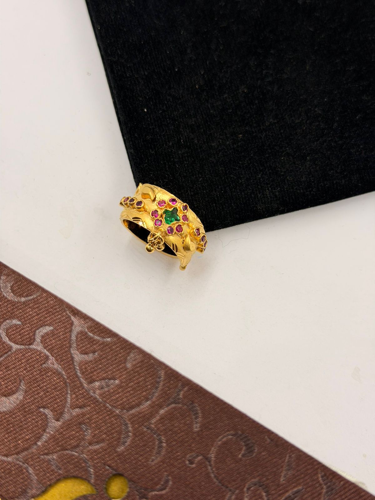 1 GRAM GOLD LADIES DIAMOND RING WOMEN RING DESIGN A-29