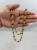 1 GRAM GOLD FORMING BLACK RUDRAKSHA MALA FOR MEN DESIGN A-27