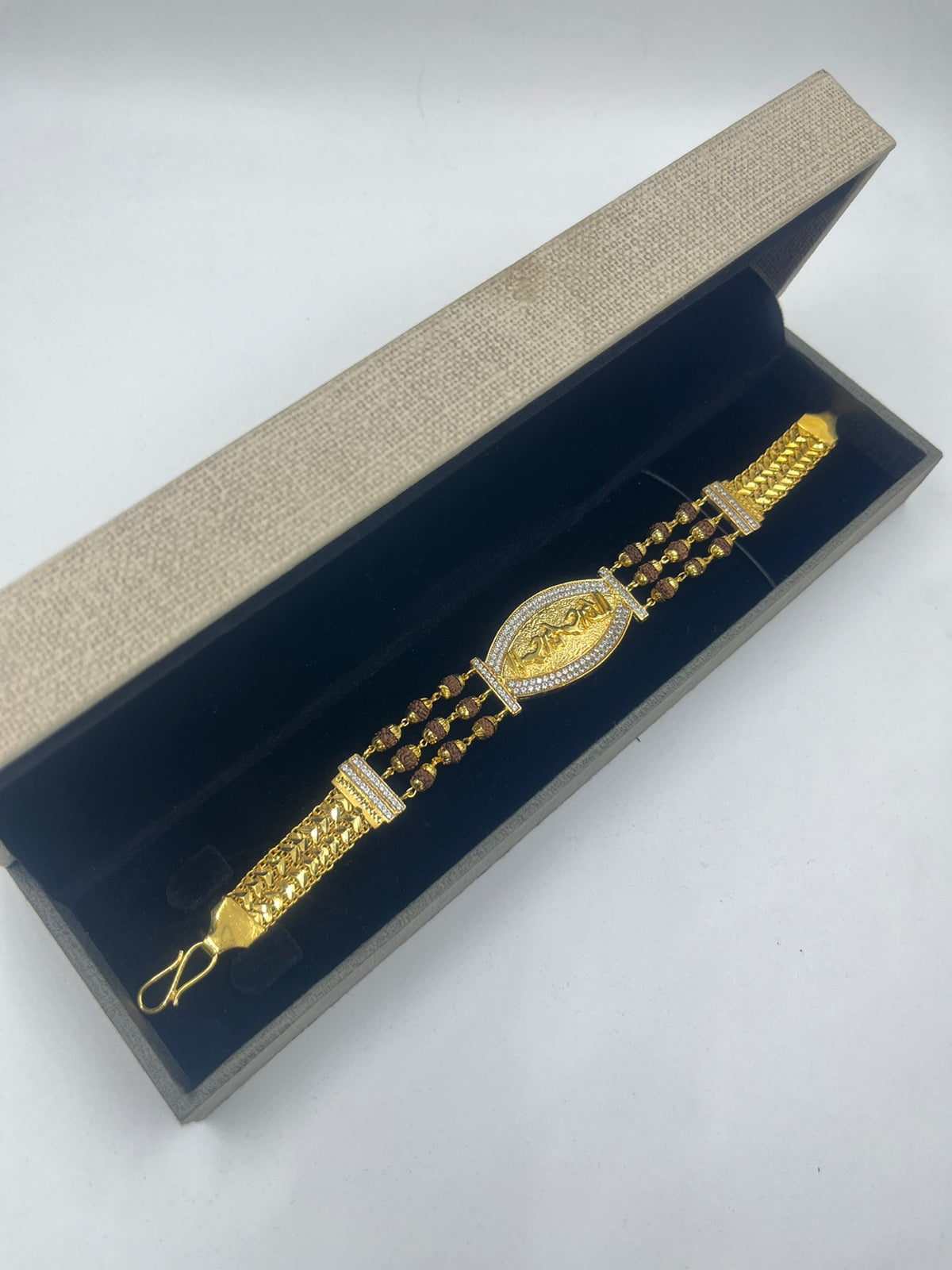 235-GBR2674 - 22K Gold 'OM - Rudraksha' Bracelet for Men | Bracelets for  men, Rudraksha bracelet, Mens gold bracelets