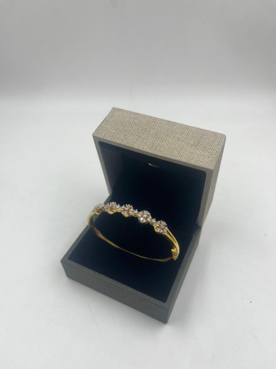 Gold Finish Moissanite Polki Bracelet In Sterling Silver Design by Sica  Jewellery at Pernia's Pop Up Shop 2024